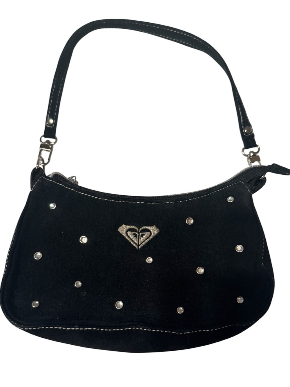 Vintage Roxy Black Rhinestone Shoulder Bag